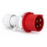 Ficha Industrial 3P+T Macho IP44 16A 380V Vermelha Ficha Industrial 3P+T Macho IP44 16A 380V Vermelha