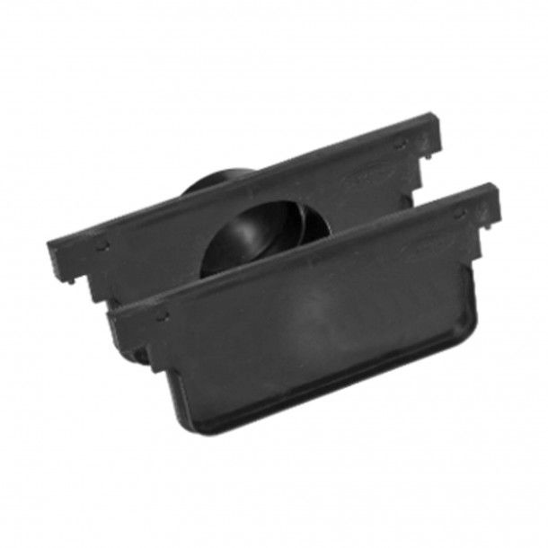 Topo para Canalete com Grelha A15 Preto 12x8,4cm Topo para Canalete com Grelha A15 Preto 12x8,4cm