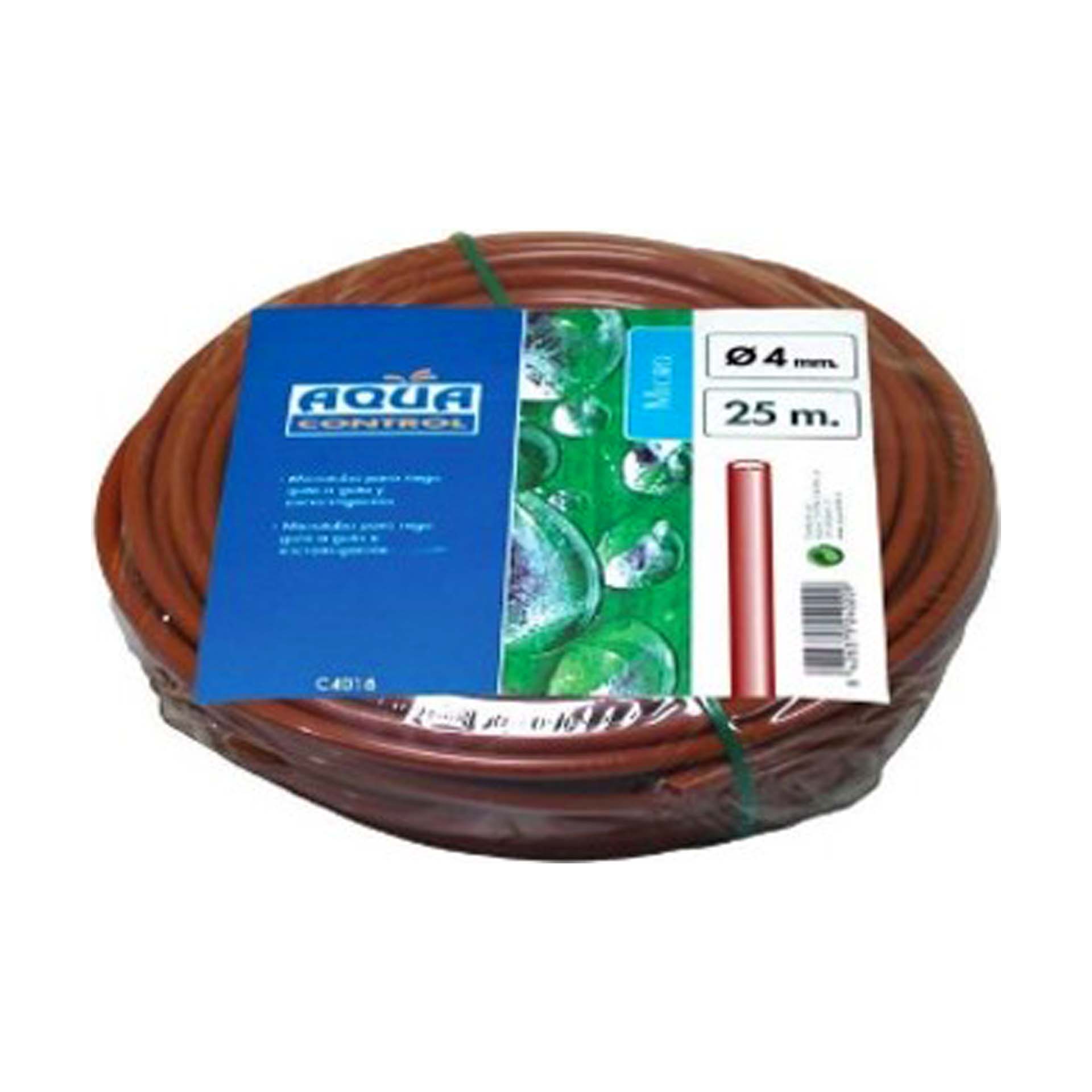 Tubo Micro Rega 4mm 25M Polietileno Castanho Aqua Control