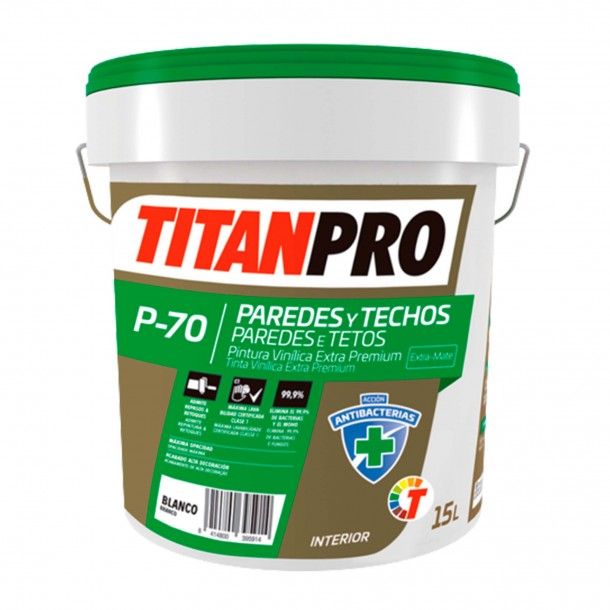 Tinta Vinílica Extra Premium P-70 Branca 15L Titan Pro Tinta Vinílica Extra Premium P-70 Branca 15L Titan Pro