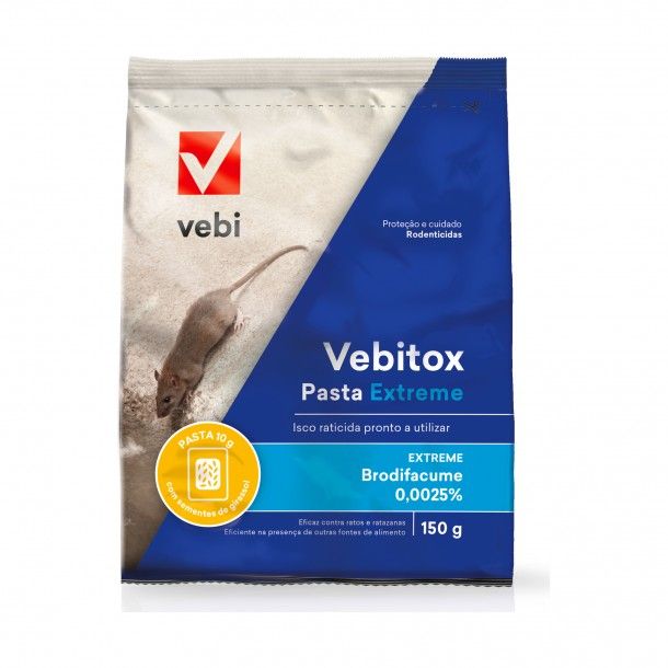 Raticida Vebitox Pasta Extreme Azul 150g Raticida Vebitox Pasta Extreme Azul 150g