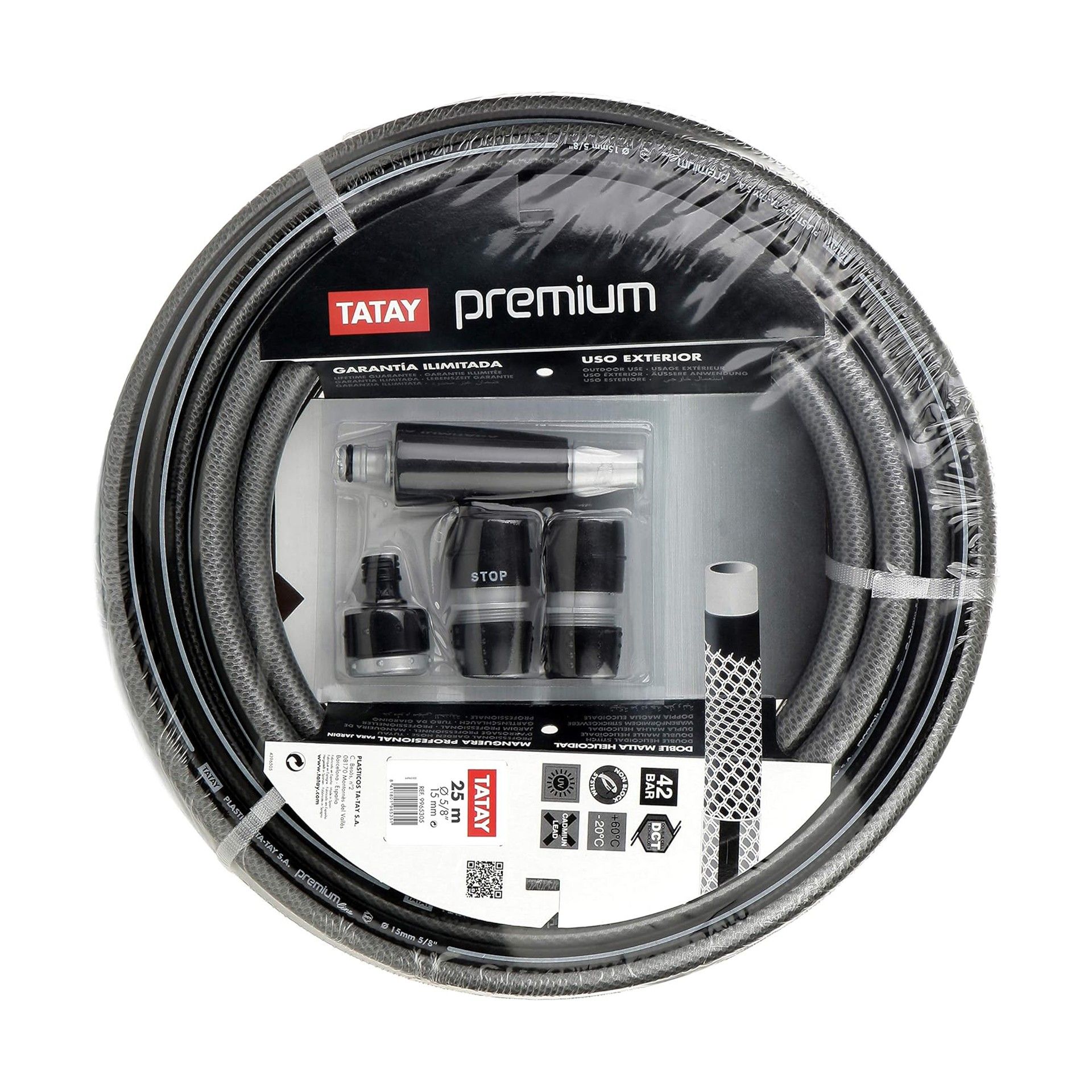 Kit Mangueira de Jardim Premium 25M 15mm com Bocal e Conectores Tatay