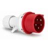Ficha Industrial 3P+N+T Macho IP44 16A 380V Vermelho Ficha Industrial 3P+N+T Macho IP44 16A 380V Vermelho