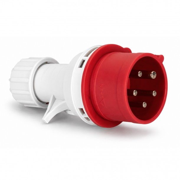Ficha Industrial 3P+N+T Macho IP44 16A 380V Vermelho Ficha Industrial 3P+N+T Macho IP44 16A 380V Vermelho