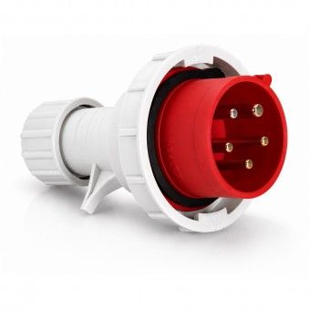 Ficha Industrial 3P+N+T Macho IP44 32A 380V Vermelho
