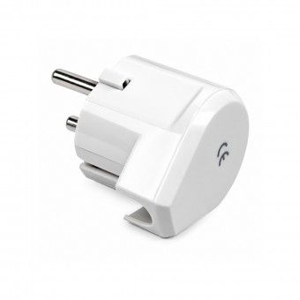 Ficha Macho Schuko Sa�da Lateral 2P+T 16A Branca