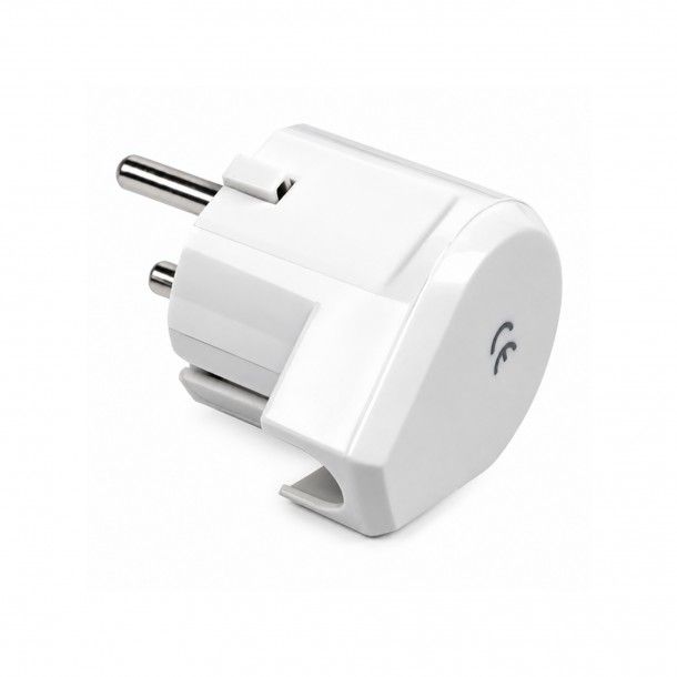 Ficha Macho Schuko Saída Lateral 2P+T 16A Branca Ficha Macho Schuko Saída Lateral 2P+T 16A Branca