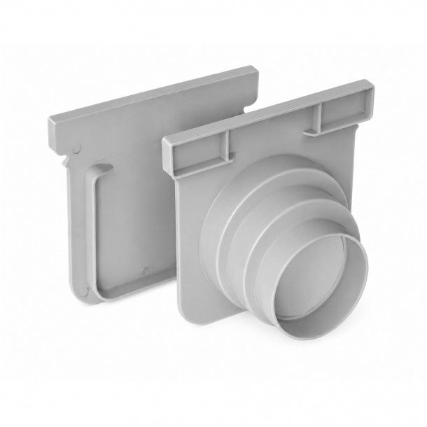 Topo para Canalete com Grelha A15 Cinza PP 13x12cm
