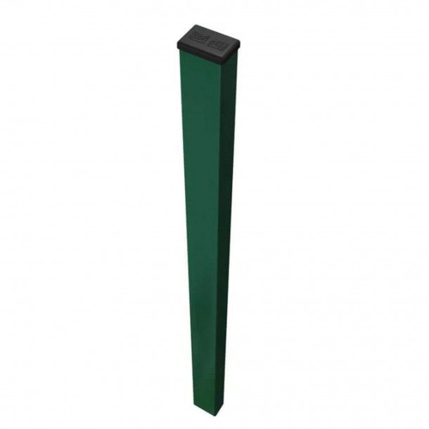 Poste Metálico para Rede Vedação 6x4x103cm Verde Poste Metálico para Rede Vedação 6x4x103cm Verde