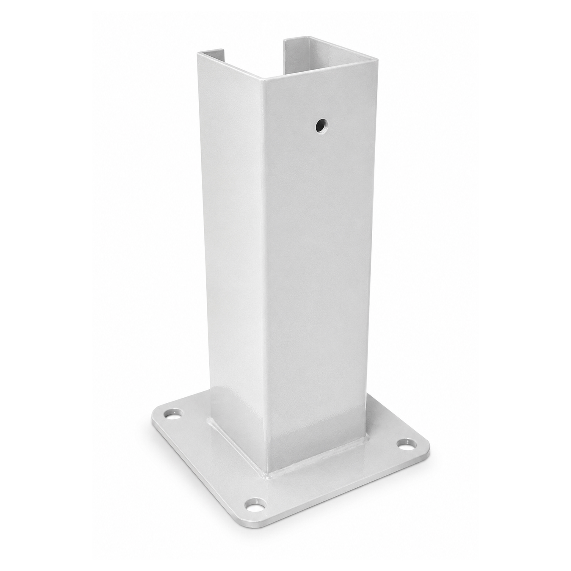 Base Metálica para Poste 6x4cm Branco