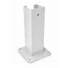 Base Metálica para Poste 6x4cm Branco Base Metálica para Poste 6x4cm Branco
