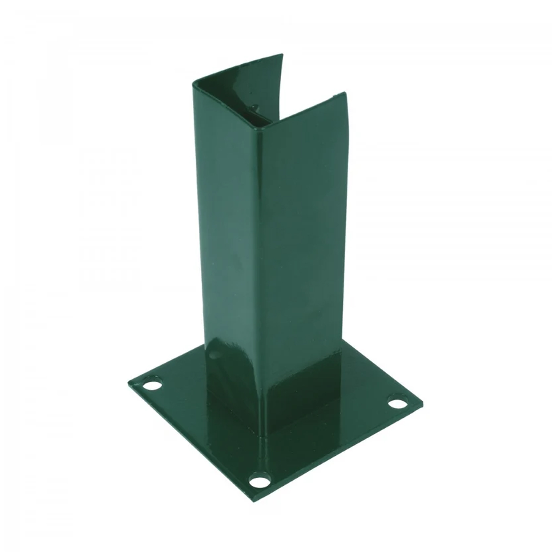 Base Metálica para Poste 6x4cm Verde