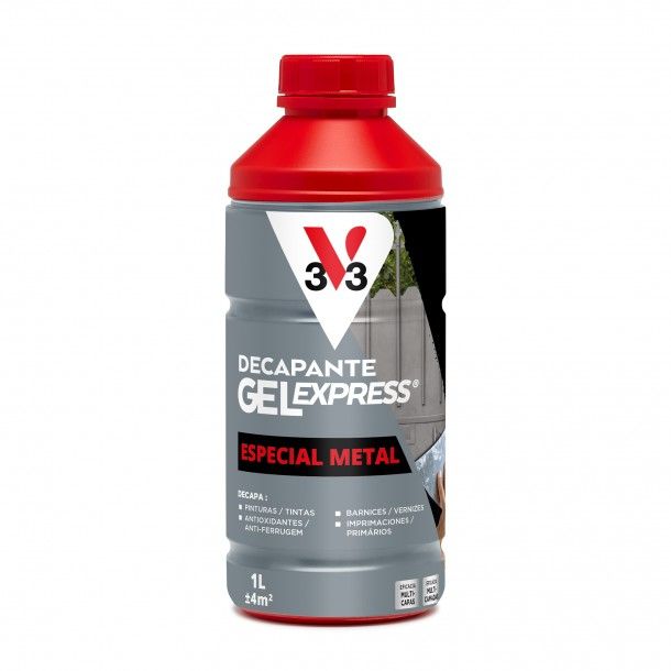 Decapante Gel Express Metal Aquoso Incolor 1L V33 Decapante Gel Express Metal Aquoso Incolor 1L V33