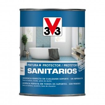 Esmalte para Sanitários Acetinado Aquoso Branco 1L V33 Esmalte para Sanitários Acetinado Aquoso Branco 1L V33