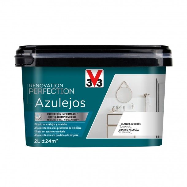 Esmalte para Cerâmica Acetinado Aquoso Branco 2L V33 Esmalte para Cerâmica Acetinado Aquoso Branco 2L V33