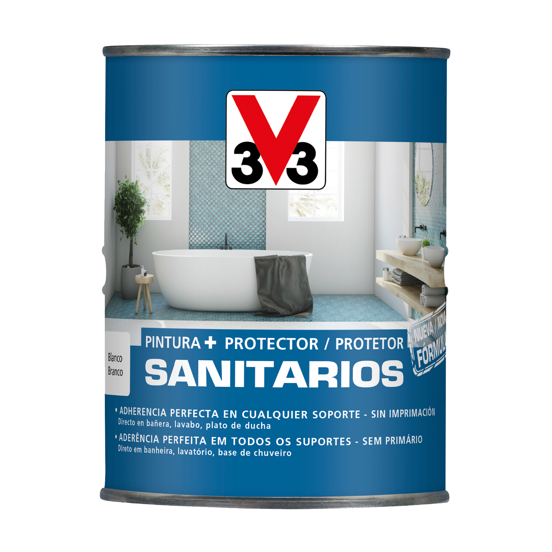 Esmalte para Sanitários Acetinado Aquoso Branco 1L V33