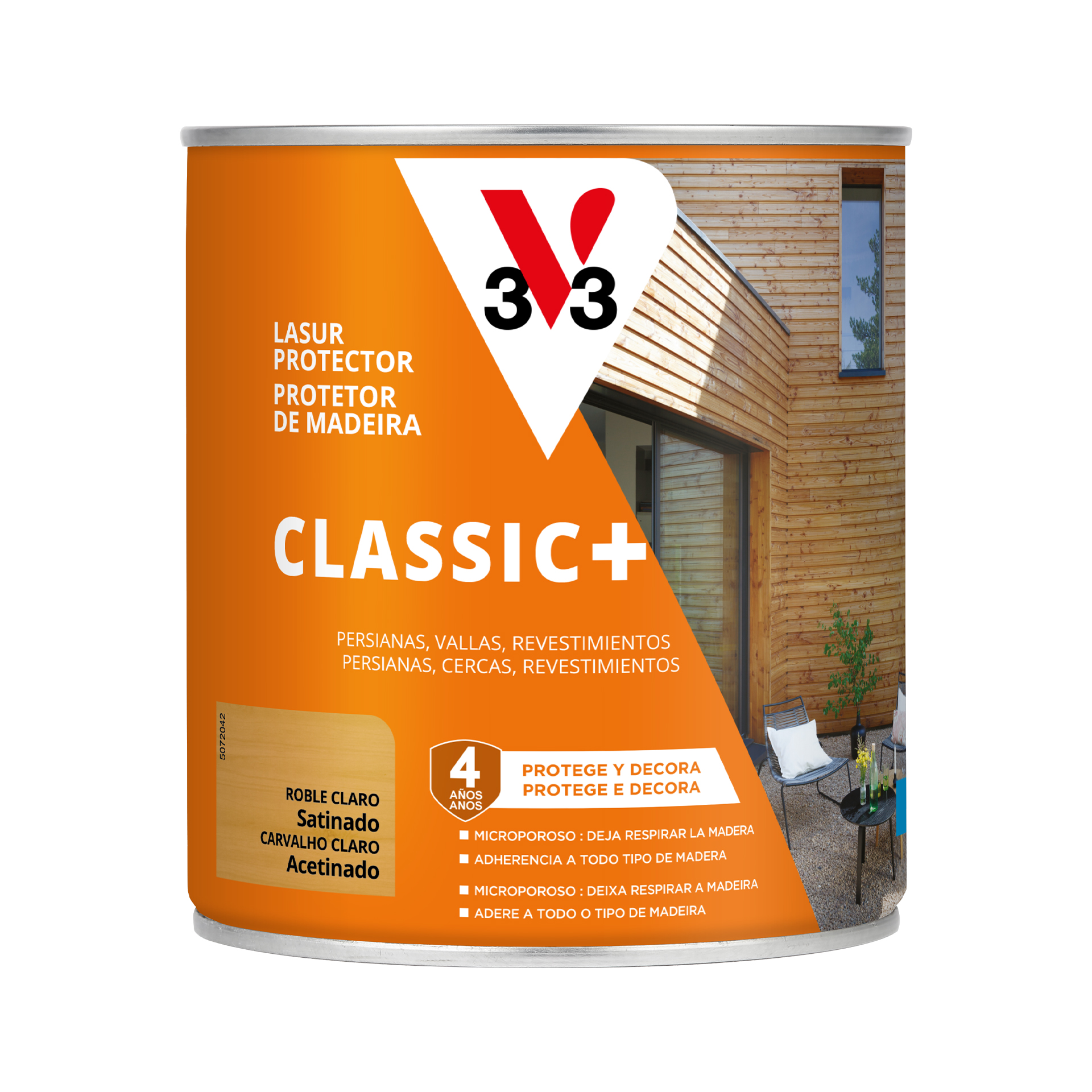 Protetor de Madeira Classic+ Acetinado Carvalho Claro 0,75L V33