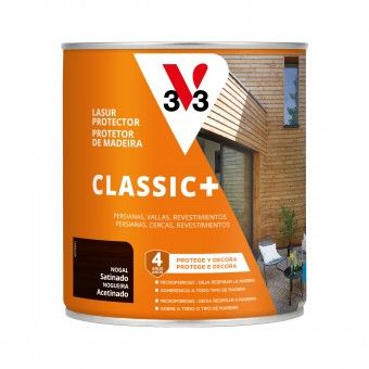 Protetor de Madeira Classic+ Acetinado Nogueira 0,75L V33 Protetor de Madeira Classic+ Acetinado Nogueira 0,75L V33