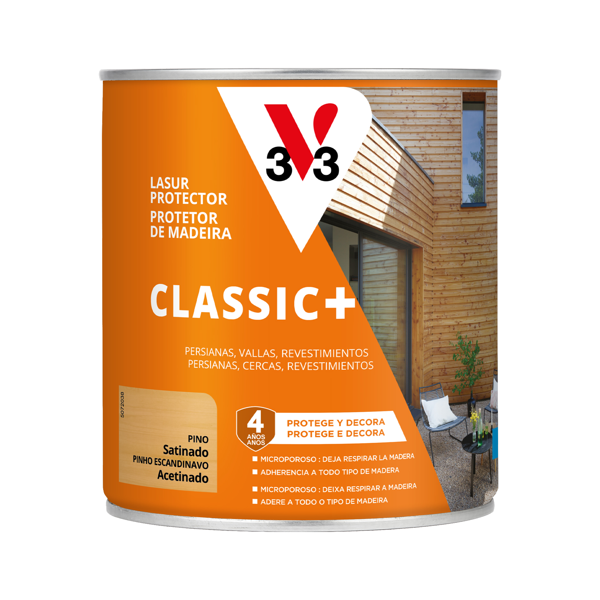 Protetor de Madeira Classic+ Acetinado Pinho Escandinavo 0,75L V33