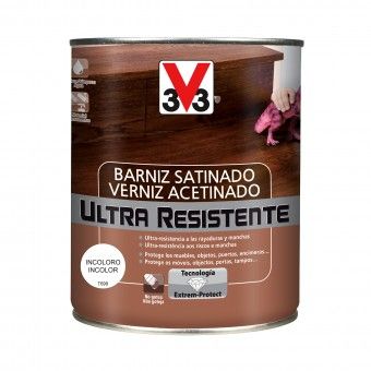 Verniz de Madeira Ultra Resistente Acetinado Incolor 0,75L V33
