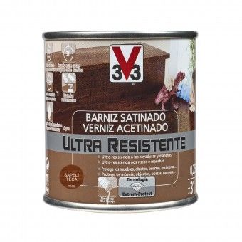Verniz de Madeira Ultra Resistente Acetinado Teca 0,25L V33