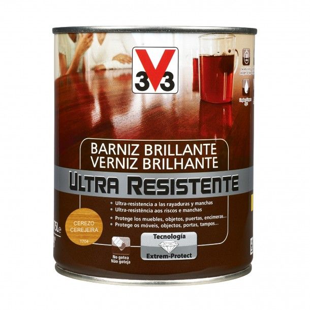 Verniz de Madeira Ultra Resistente Brilhante Cerejeira 0,75L V33 Verniz de Madeira Ultra Resistente Brilhante Cerejeira 0,75L V33