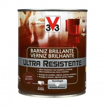 Verniz de Madeira Ultra Resistente Brilhante Mogno 0,75L V33