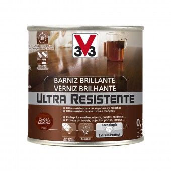 Verniz de Madeira Ultra Resistente Brilhante Mogno 0,25L V33