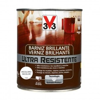 Verniz de Madeira Ultra Resistente Brilhante Incolor 0,75L V33