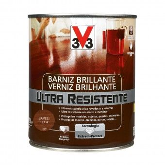 Verniz de Madeira Ultra Resistente Brilhante Teca 0,75L V33