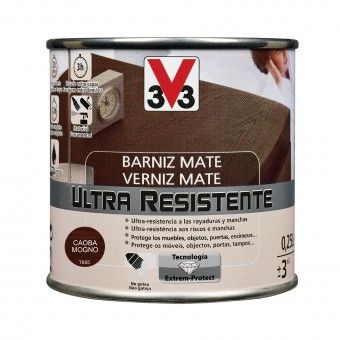 Verniz de Madeira Ultra Resistente Mate Mogno 0,25L V33 Verniz de Madeira Ultra Resistente Mate Mogno 0,25L V33