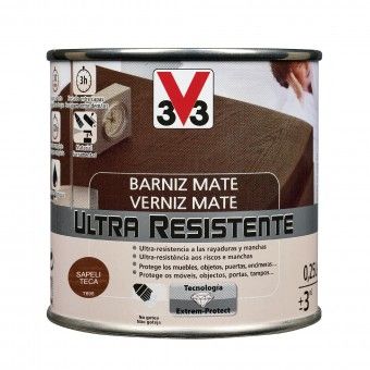 Verniz de Madeira Ultra Resistente Mate Teca 0,25L V33 Verniz de Madeira Ultra Resistente Mate Teca 0,25L V33