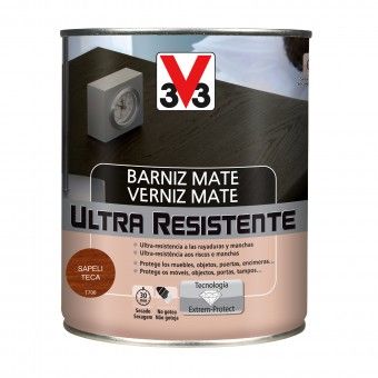 Verniz de Madeira Ultra Resistente Mate Teca 0,75L V33