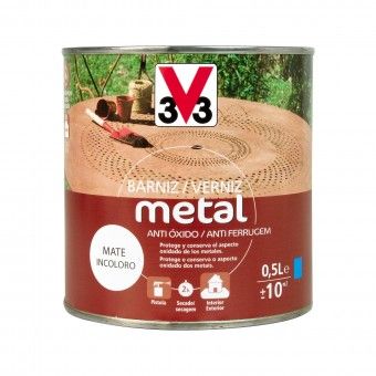 Verniz para Metal Anti Ferrugem Mate Incolor 0,50L V33