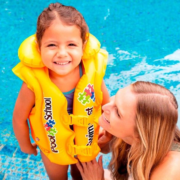 Colete Insuflável Infantil Amarelo Colete Insuflável Infantil Amarelo