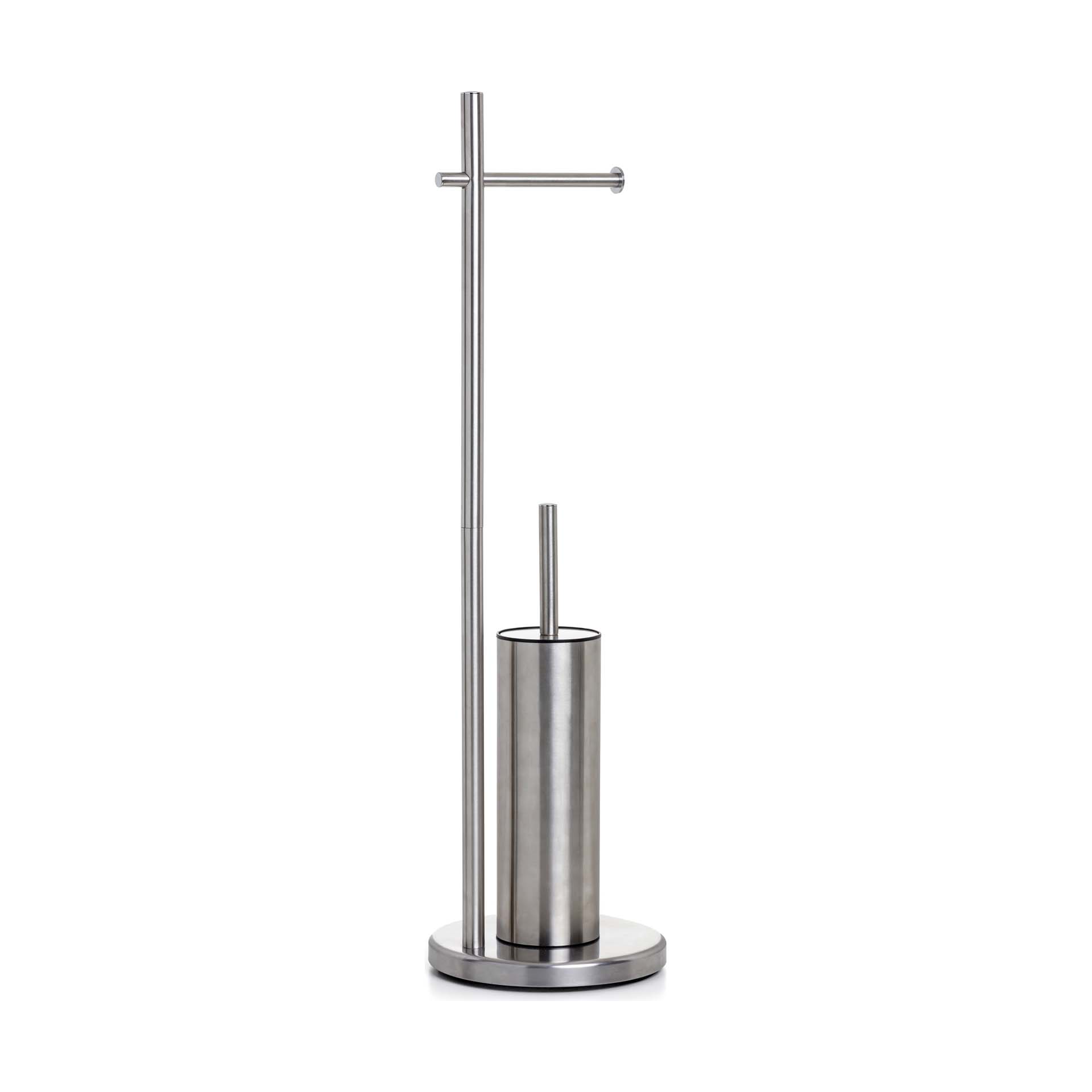 Porta-Rolos com Piaçaba de Pé Inox Satinado Tatay