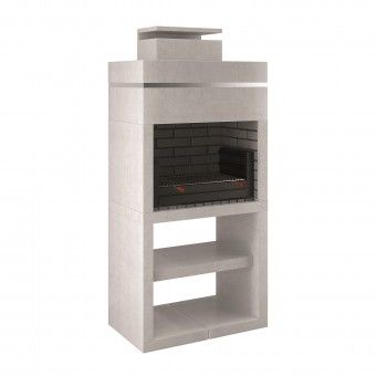 Churrasqueira Moderna com Grelhador CH117 92x206x58cm Cimento Cinza