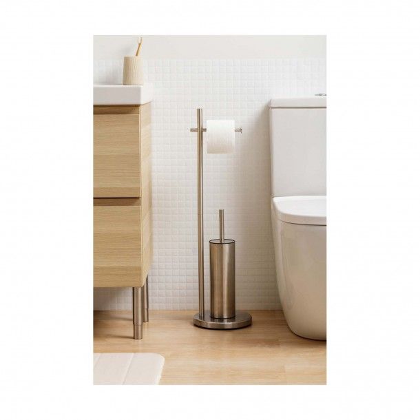 Porta-Rolos com Pia�aba de P� Inox Satinado Tatay