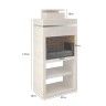 Churrasqueira Moderna com Grelhador CH114 92x206x58cm Britada Bege