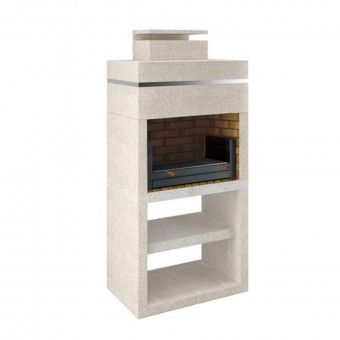 Churrasqueira Moderna com Grelhador CH114 92x206x58cm Britada Bege
