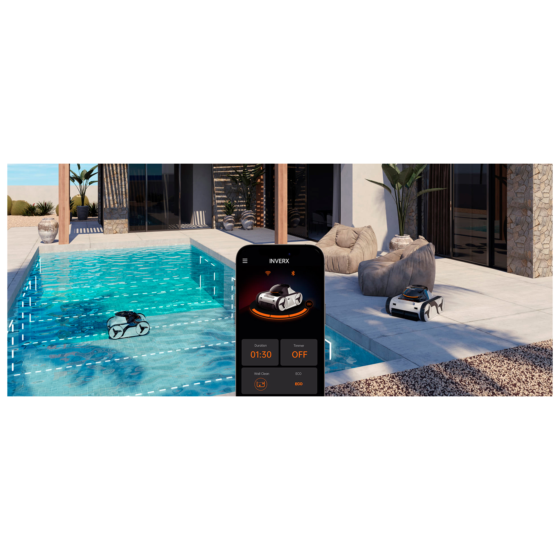 Robot Aspirador de Piscina a Bateria X-Warrior X30