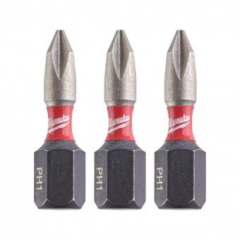 Conjunto de 3 Bits Shockwave Philips PH1 25mm Milwaukee
