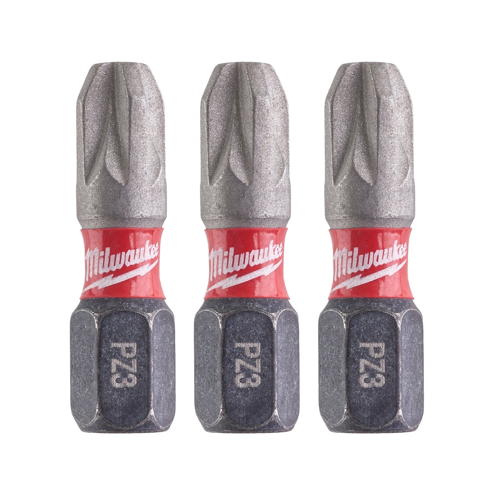 Conjunto de 3 Bits Shockwave Pozidriv PZ3 25mm Milwaukee