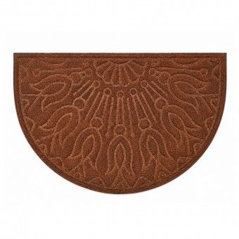 Tapete de Entrada 1/2 Lua Borracha Castanho 40x60cm