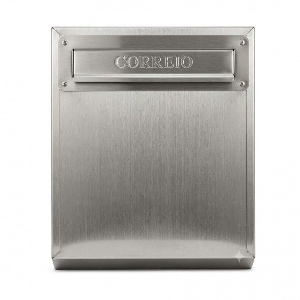 Caixa de Correio Inox 310x360x100mm com Porta Atrás Caixa de Correio Inox 310x360x100mm com Porta Atrás