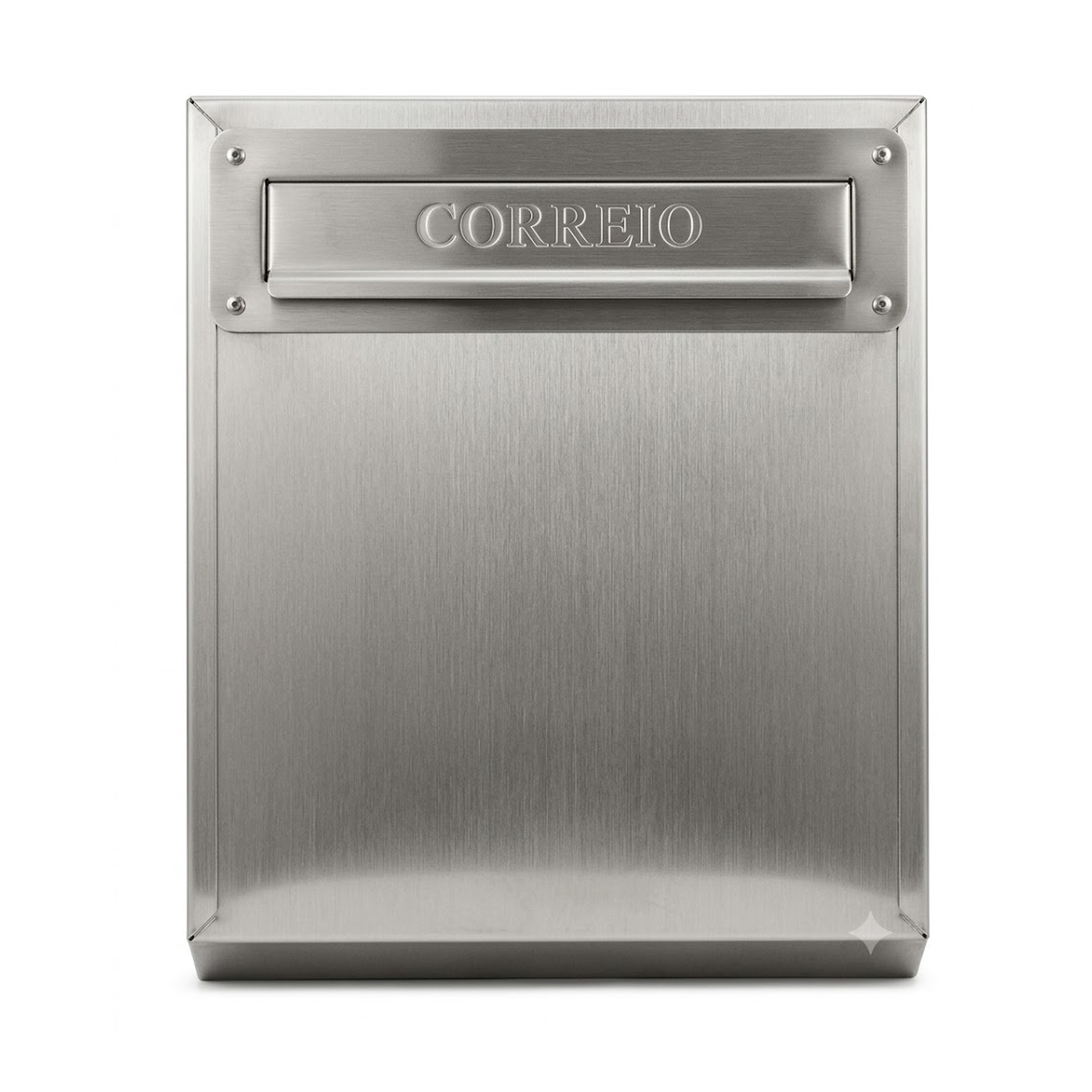 Caixa de Correio Inox 310x360x100mm com Porta Atrás