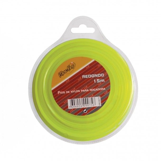 Fio Nylon Redondo Amarelo 2,4mmx15M Macfer Fio Nylon Redondo Amarelo 2,4mmx15M Macfer