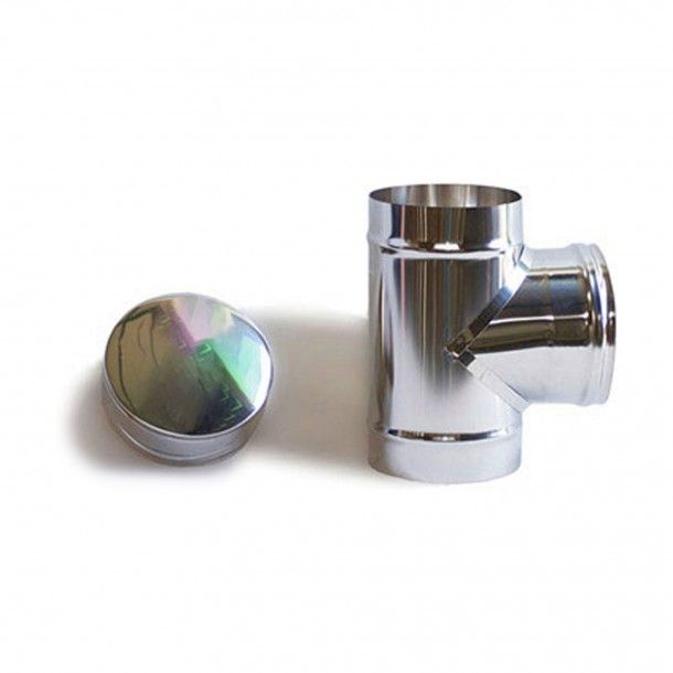Tê Com Tampo Inox 0.5 Ø 150mm Tê Com Tampo Inox 0.5 Ø 150mm