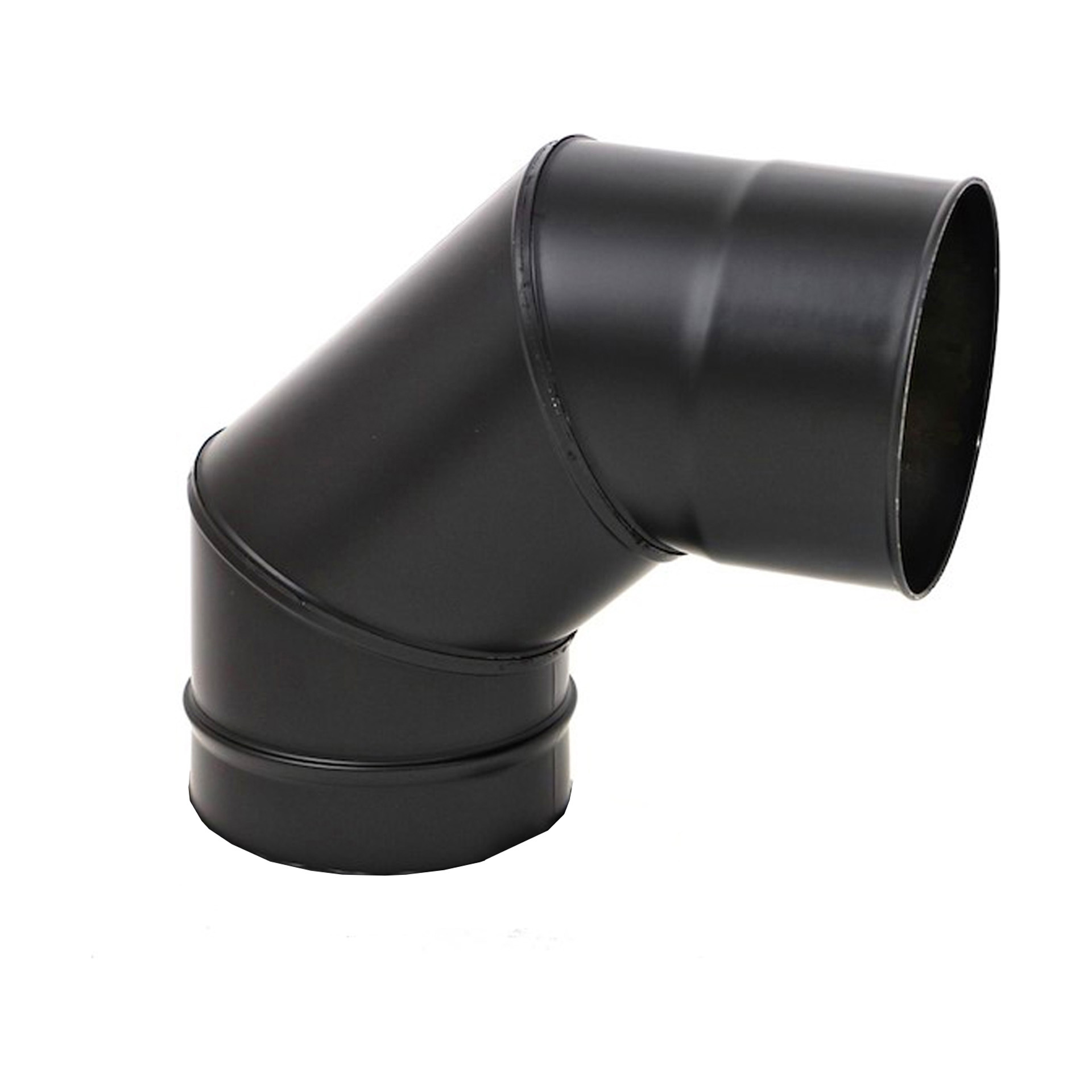 Curva M/F Inox/Preto 90º Ø 150mm