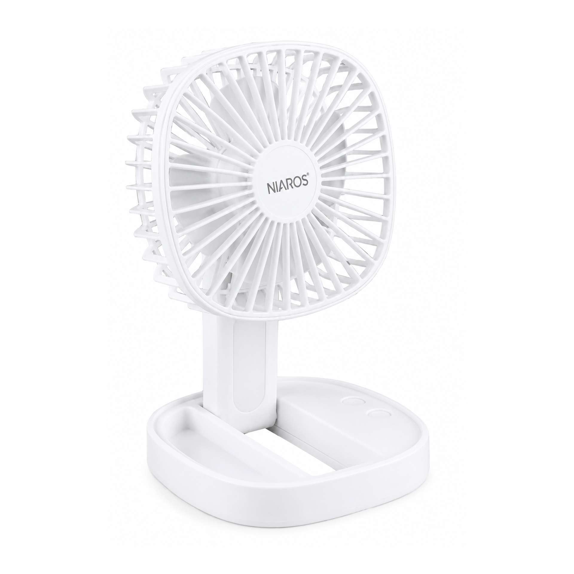 Mini Ventoinha de Mesa Recarregável USB 3W com Luz Branca Garsaco